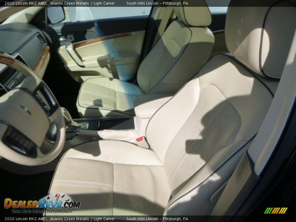 2010 Lincoln MKZ AWD Atlantis Green Metallic / Light Camel Photo #14