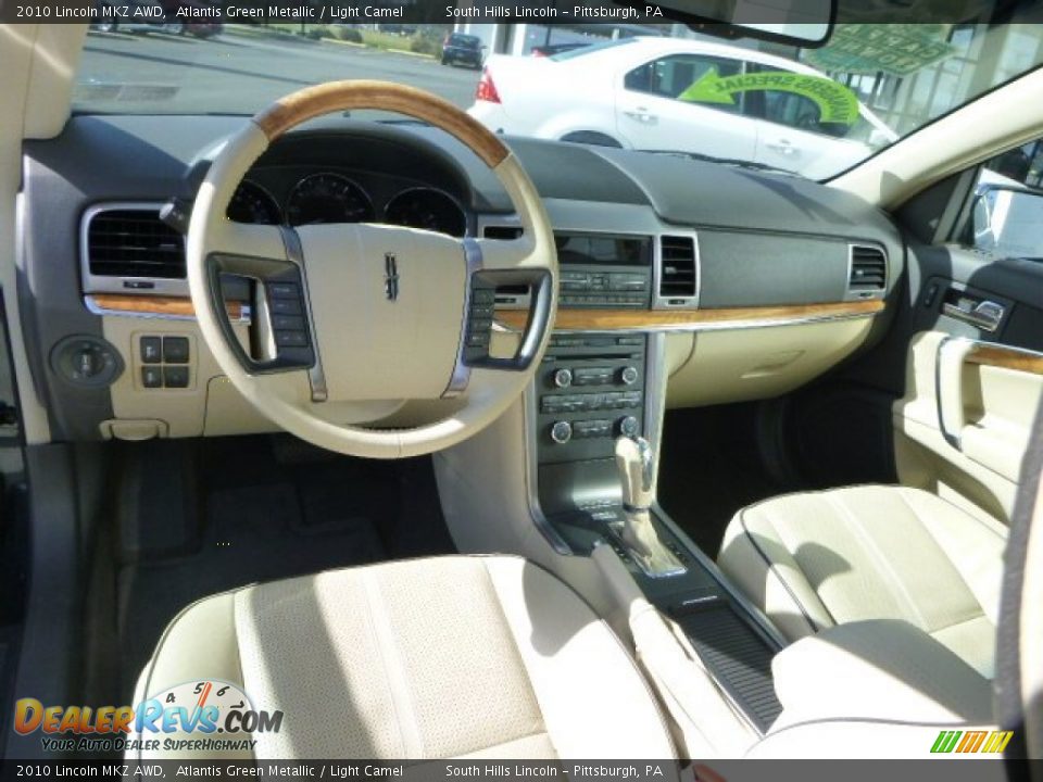 2010 Lincoln MKZ AWD Atlantis Green Metallic / Light Camel Photo #16