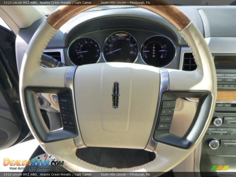 2010 Lincoln MKZ AWD Atlantis Green Metallic / Light Camel Photo #21