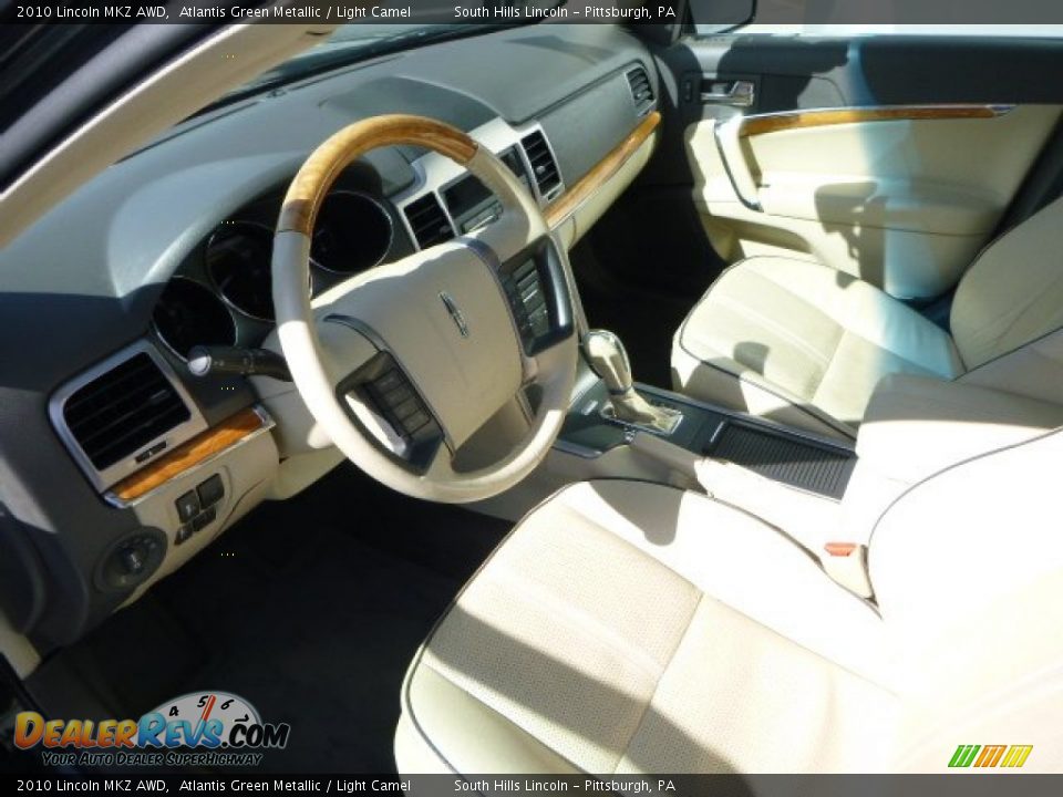 2010 Lincoln MKZ AWD Atlantis Green Metallic / Light Camel Photo #22