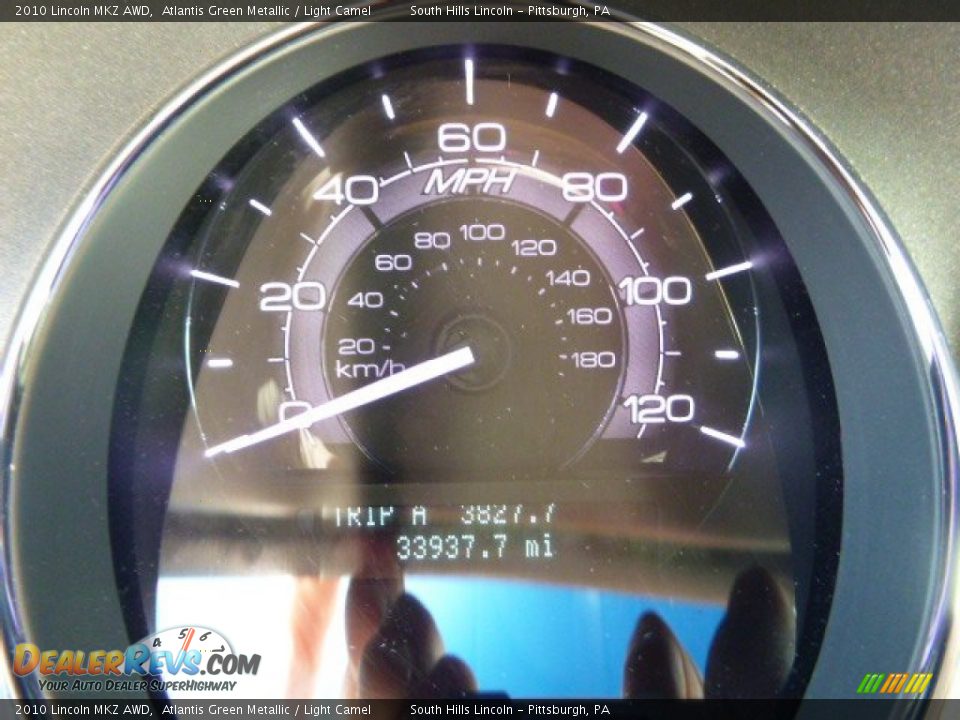 2010 Lincoln MKZ AWD Atlantis Green Metallic / Light Camel Photo #25