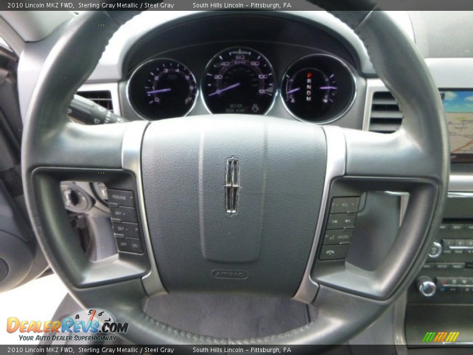 2010 Lincoln MKZ FWD Sterling Gray Metallic / Steel Gray Photo #19