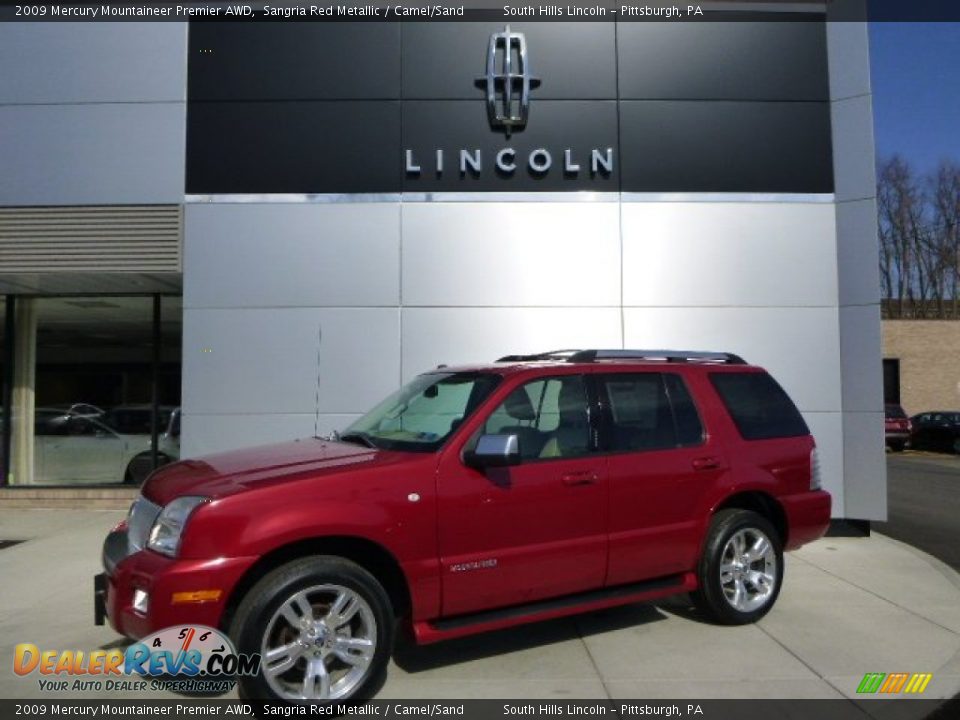 2009 Mercury Mountaineer Premier AWD Sangria Red Metallic / Camel/Sand Photo #1