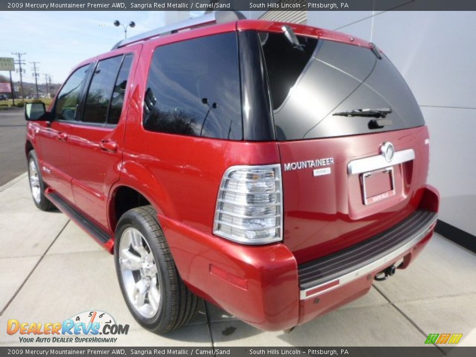 2009 Mercury Mountaineer Premier AWD Sangria Red Metallic / Camel/Sand Photo #3