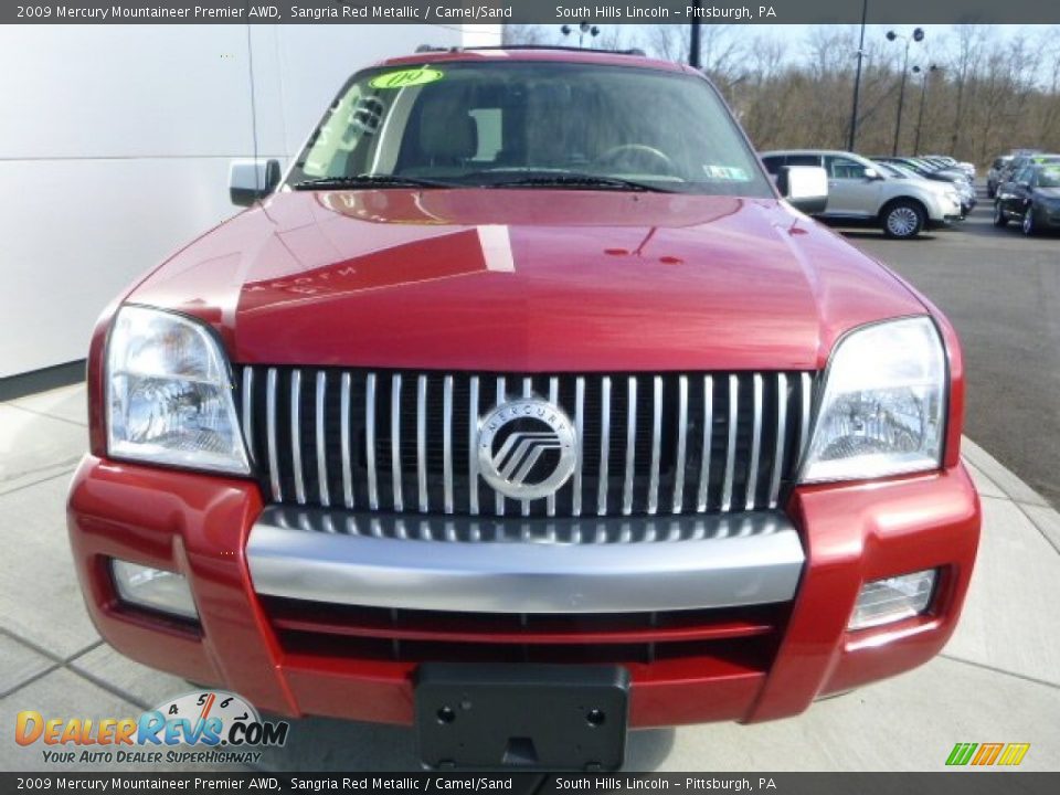 2009 Mercury Mountaineer Premier AWD Sangria Red Metallic / Camel/Sand Photo #8