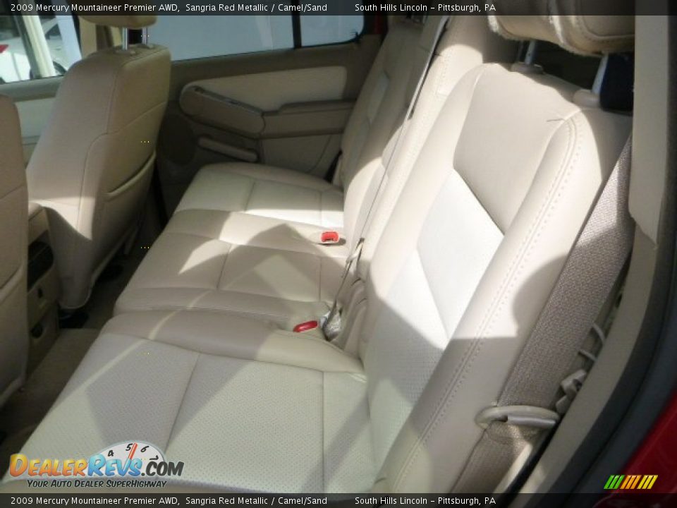 2009 Mercury Mountaineer Premier AWD Sangria Red Metallic / Camel/Sand Photo #16