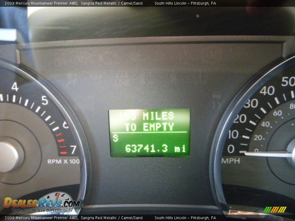 2009 Mercury Mountaineer Premier AWD Sangria Red Metallic / Camel/Sand Photo #24