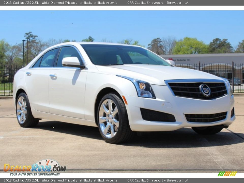 2013 Cadillac ATS 2.5L White Diamond Tricoat / Jet Black/Jet Black Accents Photo #2