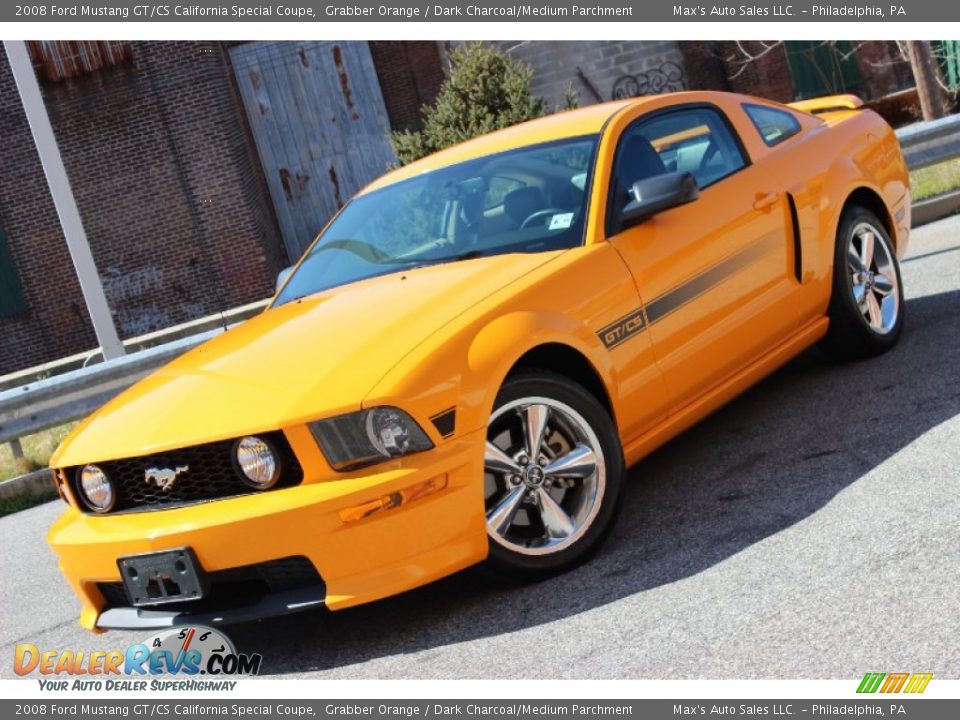 2008 Ford Mustang GT/CS California Special Coupe Grabber Orange / Dark Charcoal/Medium Parchment Photo #3