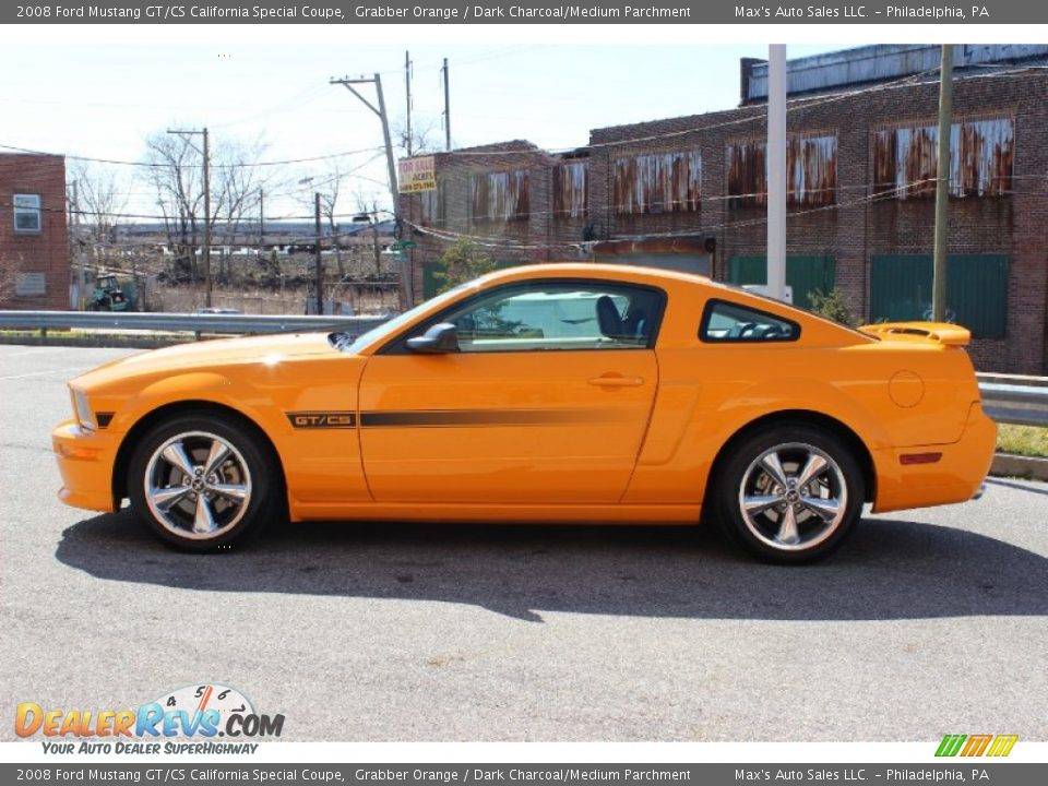 2008 Ford Mustang GT/CS California Special Coupe Grabber Orange / Dark Charcoal/Medium Parchment Photo #5