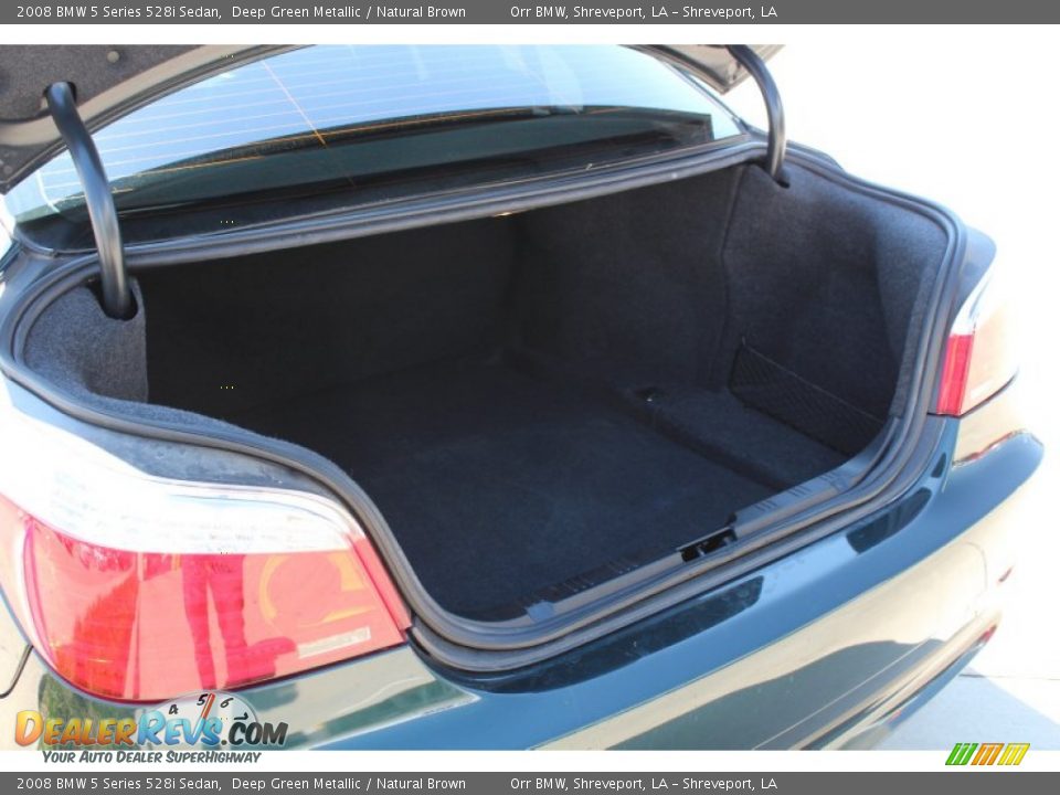 2008 BMW 5 Series 528i Sedan Deep Green Metallic / Natural Brown Photo #23