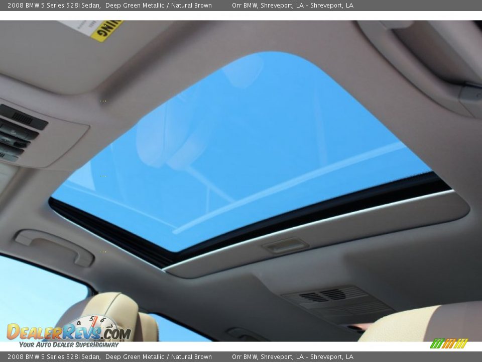 2008 BMW 5 Series 528i Sedan Deep Green Metallic / Natural Brown Photo #24