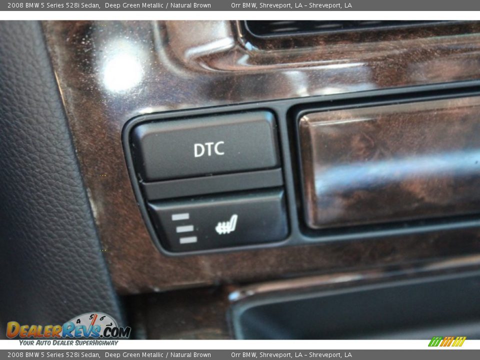 2008 BMW 5 Series 528i Sedan Deep Green Metallic / Natural Brown Photo #25