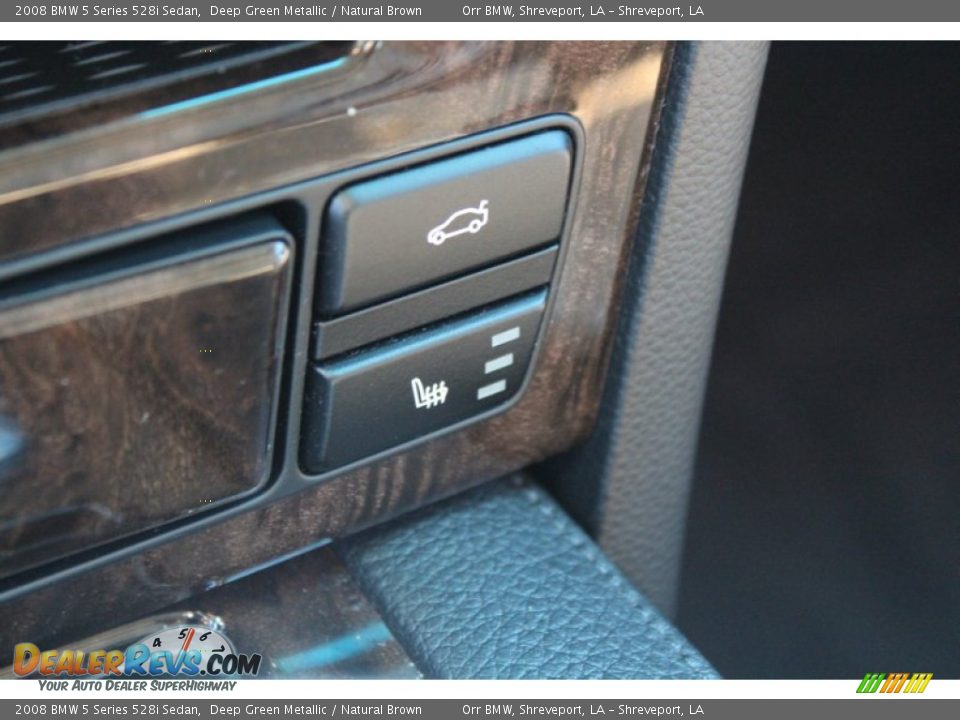 2008 BMW 5 Series 528i Sedan Deep Green Metallic / Natural Brown Photo #26