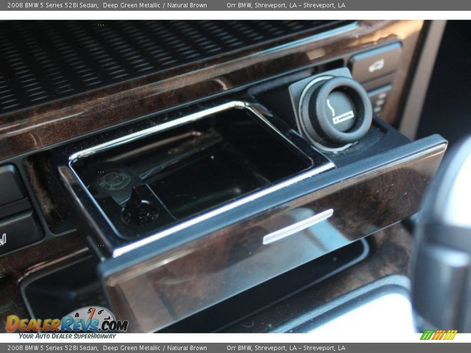 2008 BMW 5 Series 528i Sedan Deep Green Metallic / Natural Brown Photo #27