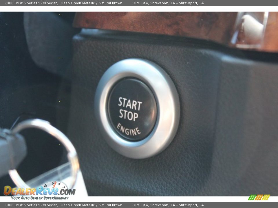 2008 BMW 5 Series 528i Sedan Deep Green Metallic / Natural Brown Photo #28