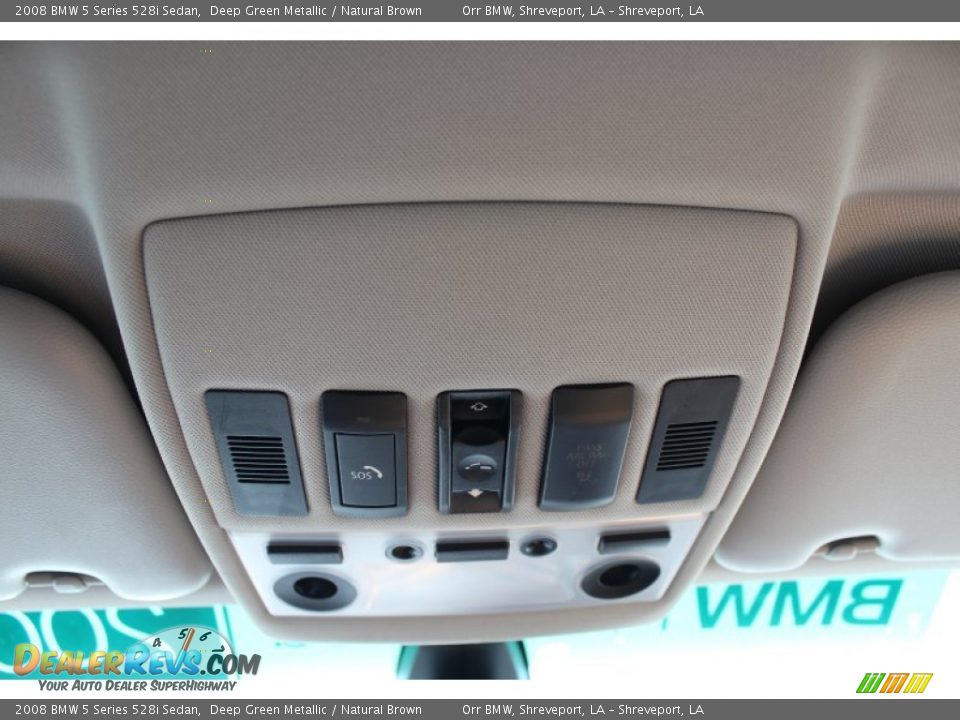 2008 BMW 5 Series 528i Sedan Deep Green Metallic / Natural Brown Photo #30