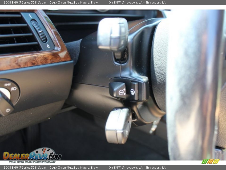 2008 BMW 5 Series 528i Sedan Deep Green Metallic / Natural Brown Photo #31