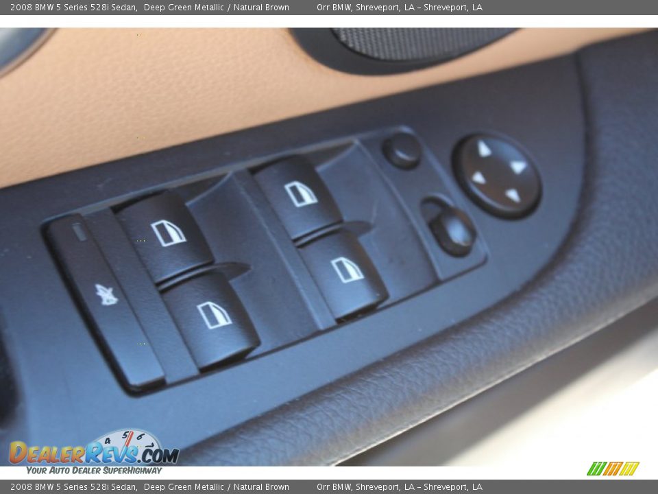 2008 BMW 5 Series 528i Sedan Deep Green Metallic / Natural Brown Photo #32