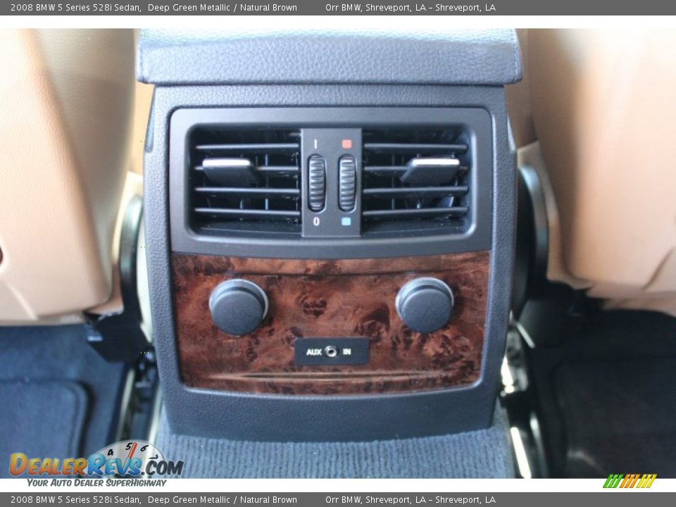 2008 BMW 5 Series 528i Sedan Deep Green Metallic / Natural Brown Photo #33
