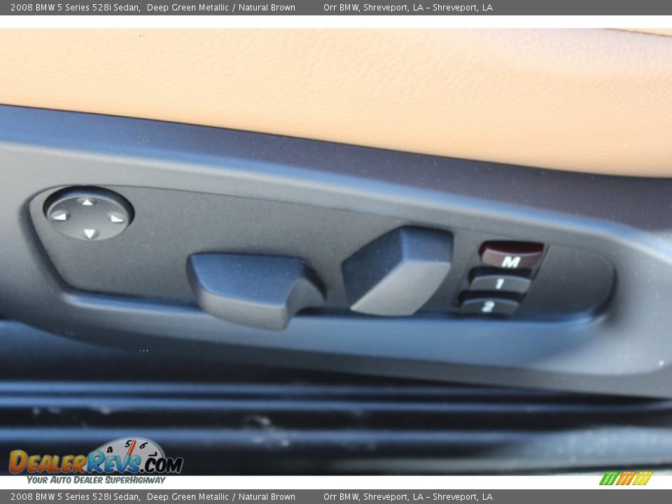 2008 BMW 5 Series 528i Sedan Deep Green Metallic / Natural Brown Photo #34