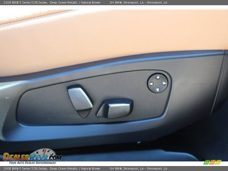 2008 BMW 5 Series 528i Sedan Deep Green Metallic / Natural Brown Photo #35