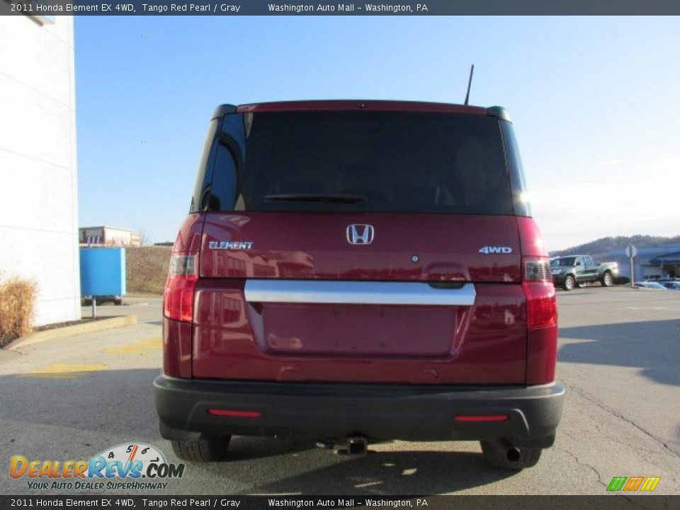 2011 Honda Element EX 4WD Tango Red Pearl / Gray Photo #7