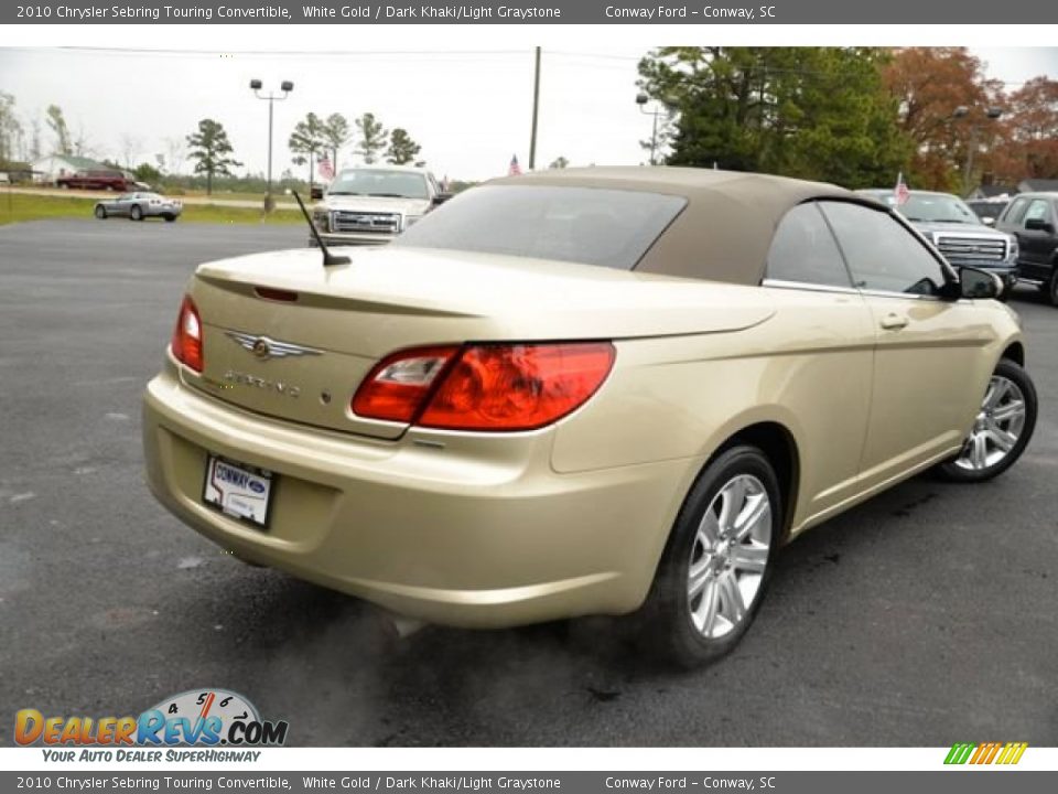 2010 Chrysler Sebring Touring Convertible White Gold / Dark Khaki/Light Graystone Photo #5
