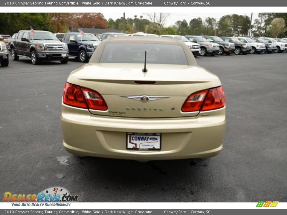 2010 Chrysler Sebring Touring Convertible White Gold / Dark Khaki/Light Graystone Photo #6