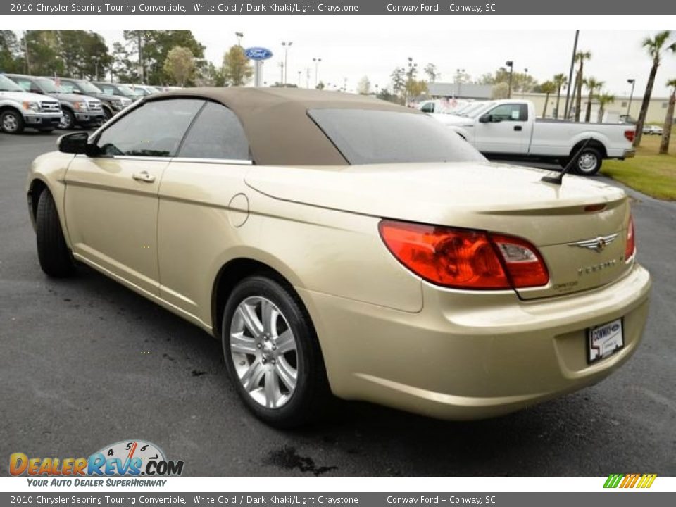 2010 Chrysler Sebring Touring Convertible White Gold / Dark Khaki/Light Graystone Photo #7