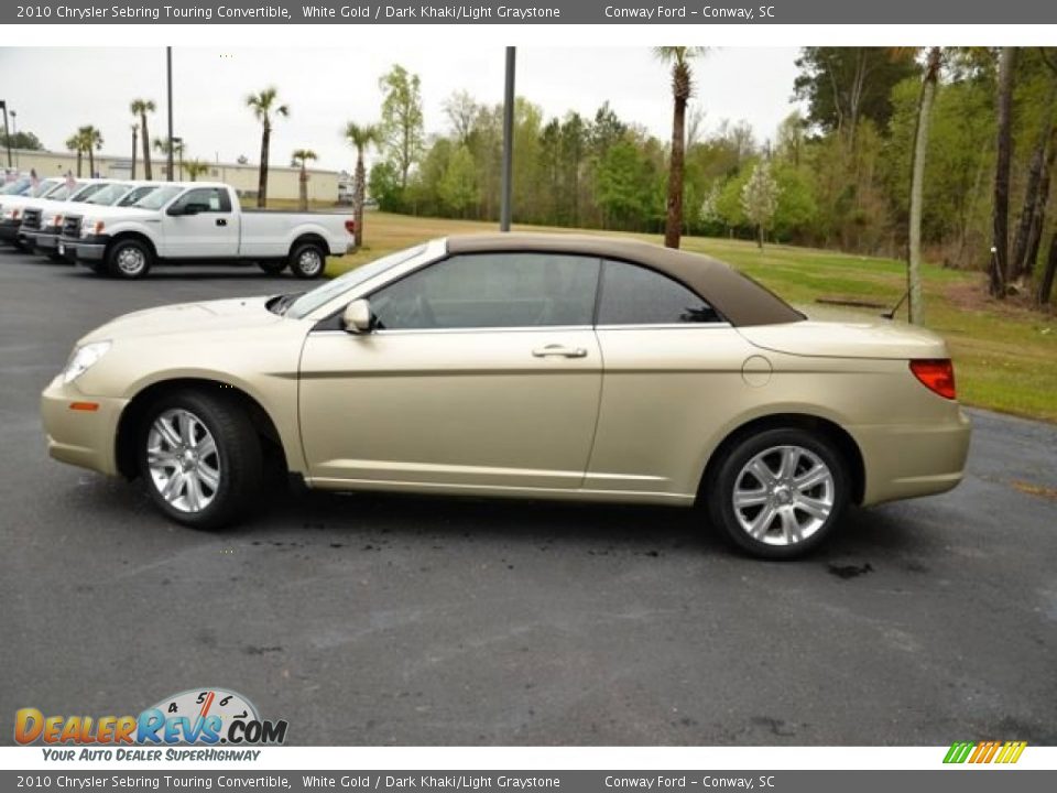 2010 Chrysler Sebring Touring Convertible White Gold / Dark Khaki/Light Graystone Photo #8