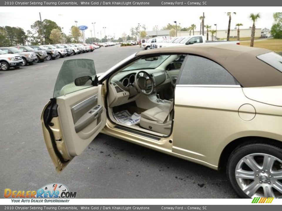 2010 Chrysler Sebring Touring Convertible White Gold / Dark Khaki/Light Graystone Photo #11