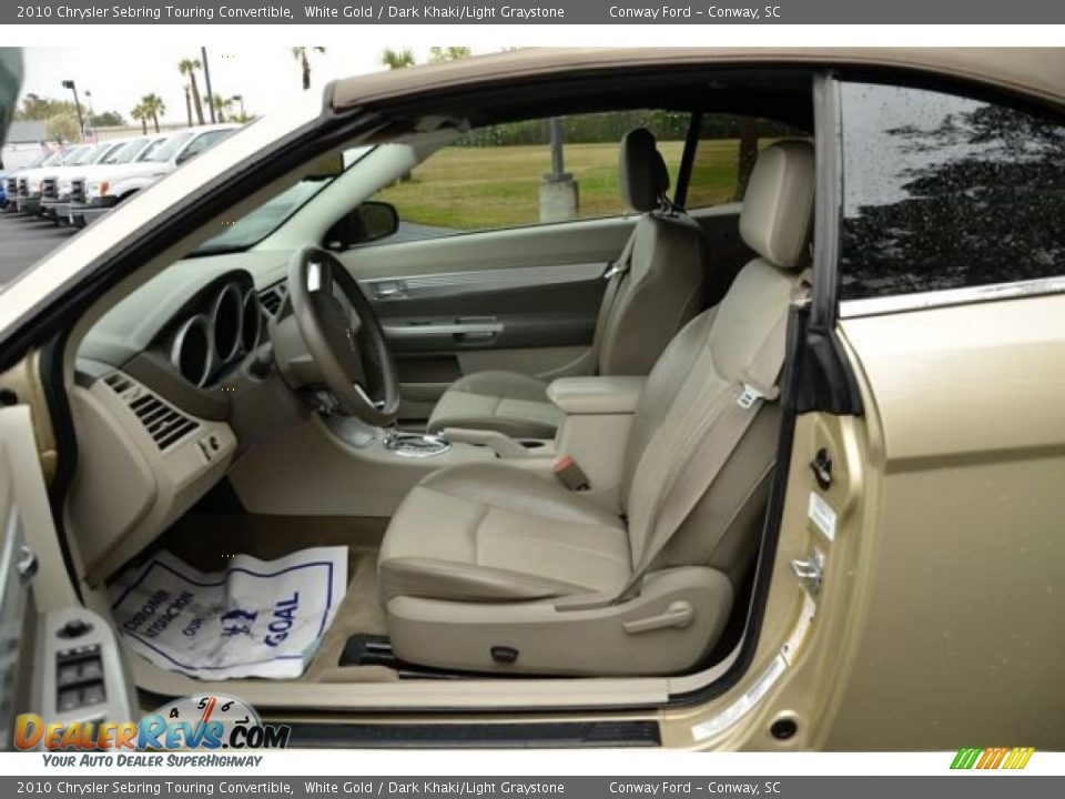 Dark Khaki/Light Graystone Interior - 2010 Chrysler Sebring Touring Convertible Photo #12