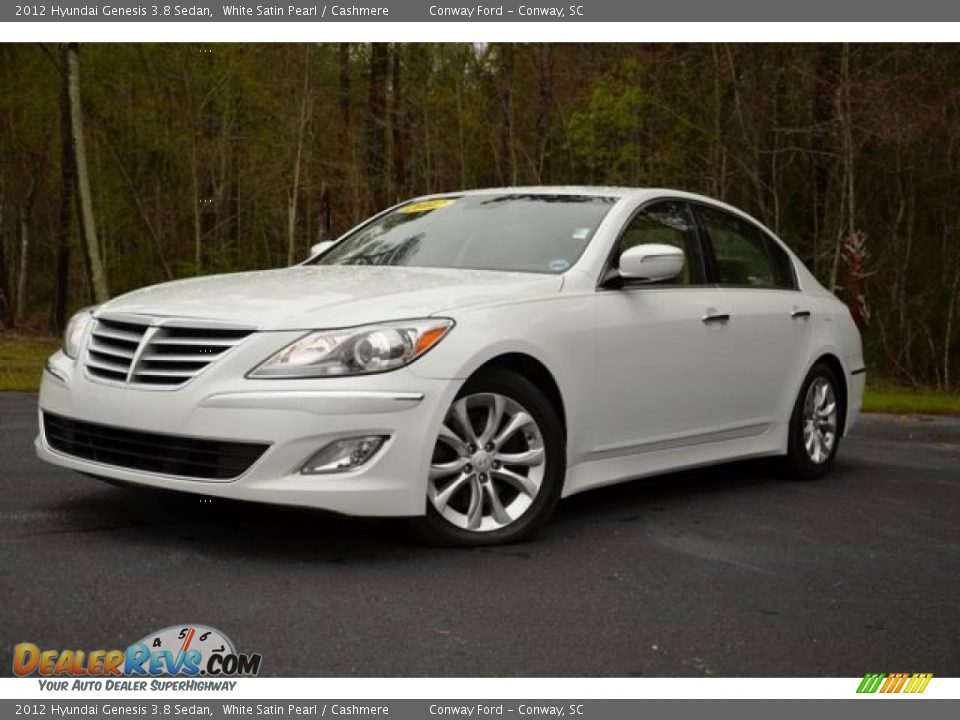 2012 Hyundai Genesis 3.8 Sedan White Satin Pearl / Cashmere Photo #1