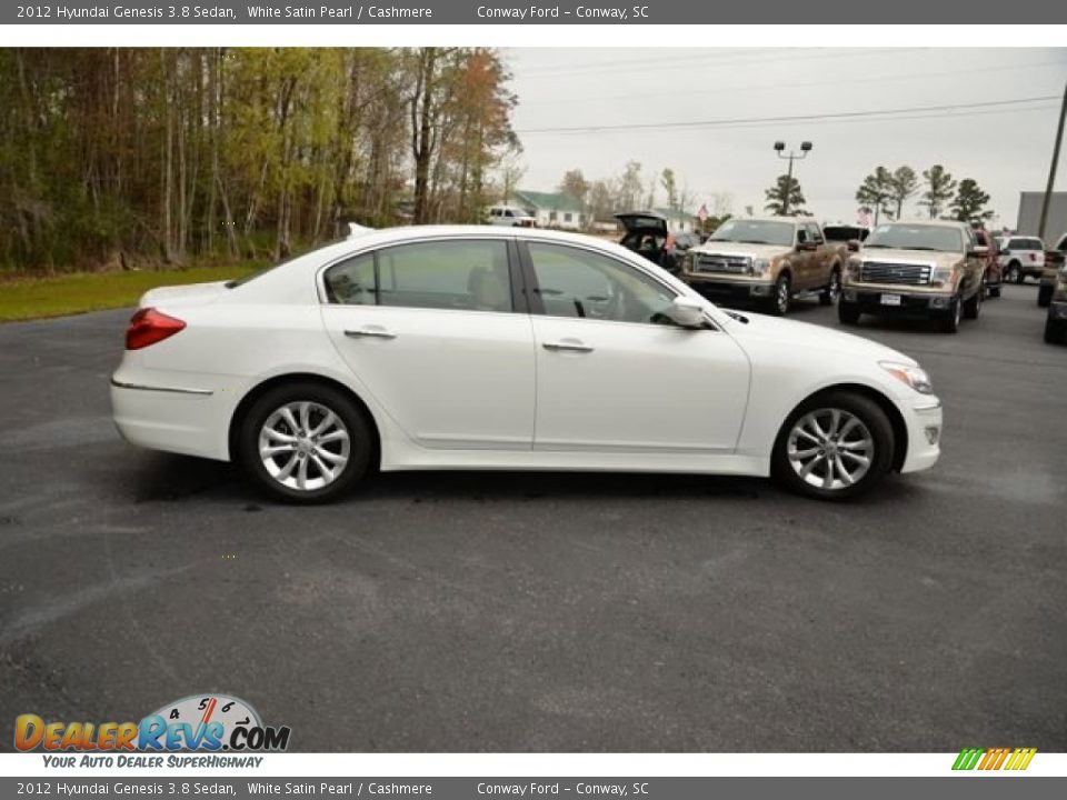 2012 Hyundai Genesis 3.8 Sedan White Satin Pearl / Cashmere Photo #4