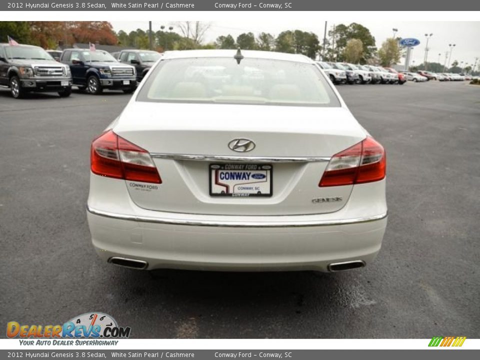 2012 Hyundai Genesis 3.8 Sedan White Satin Pearl / Cashmere Photo #6