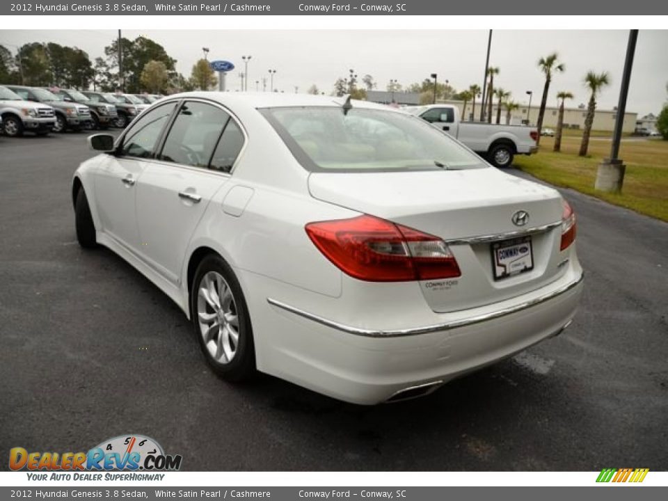 2012 Hyundai Genesis 3.8 Sedan White Satin Pearl / Cashmere Photo #7