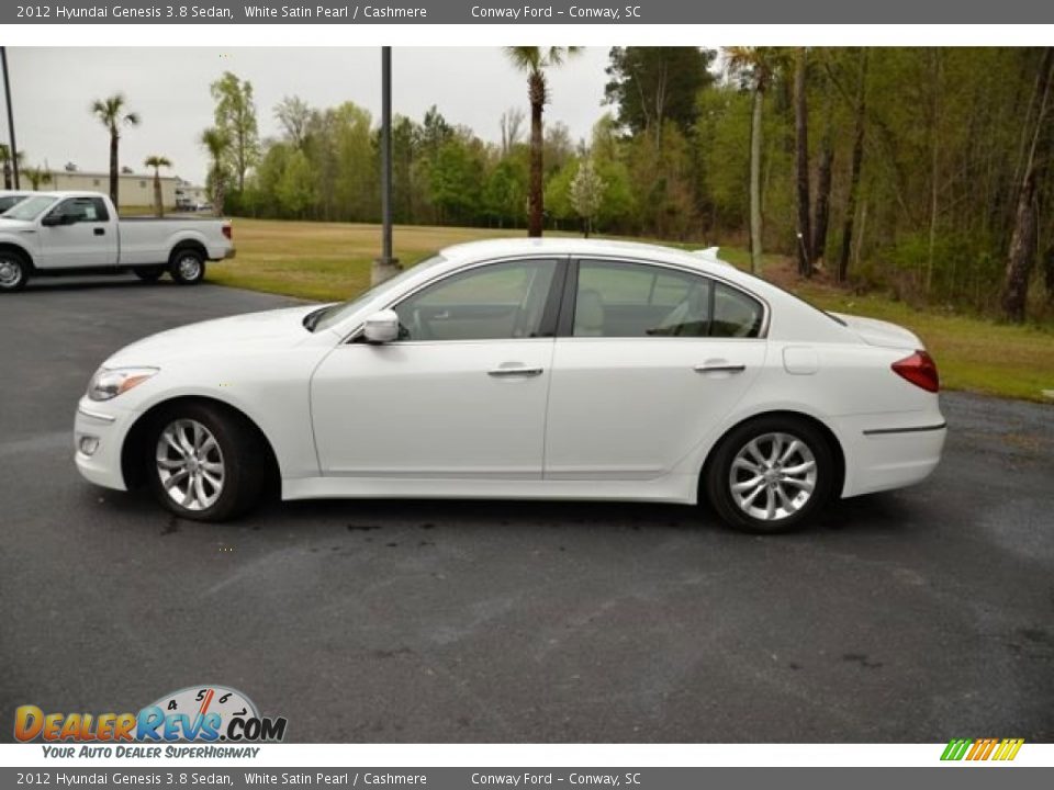 2012 Hyundai Genesis 3.8 Sedan White Satin Pearl / Cashmere Photo #8