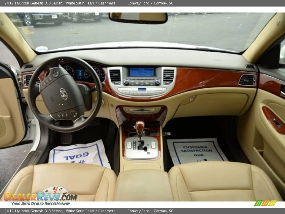 2012 Hyundai Genesis 3.8 Sedan White Satin Pearl / Cashmere Photo #14