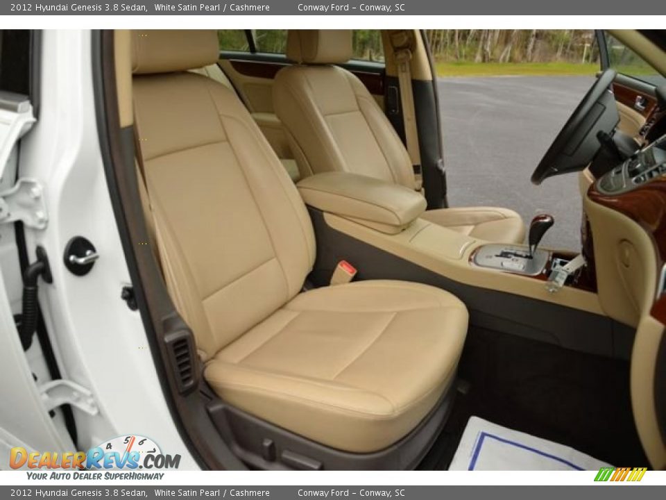2012 Hyundai Genesis 3.8 Sedan White Satin Pearl / Cashmere Photo #17