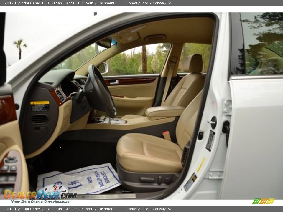 2012 Hyundai Genesis 3.8 Sedan White Satin Pearl / Cashmere Photo #20