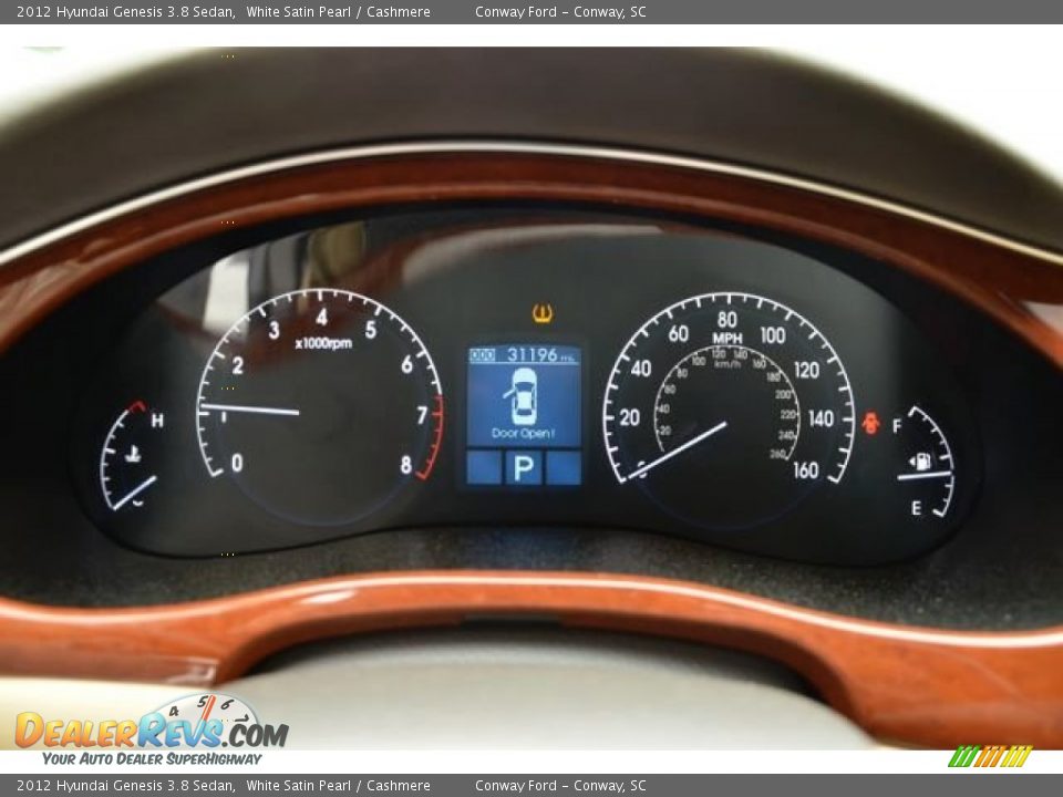 2012 Hyundai Genesis 3.8 Sedan White Satin Pearl / Cashmere Photo #23