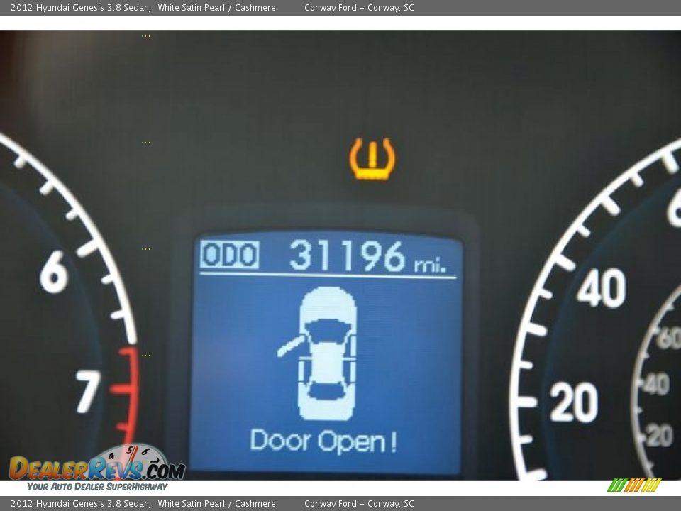 2012 Hyundai Genesis 3.8 Sedan White Satin Pearl / Cashmere Photo #24