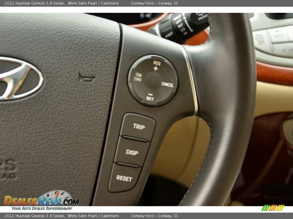 2012 Hyundai Genesis 3.8 Sedan White Satin Pearl / Cashmere Photo #26