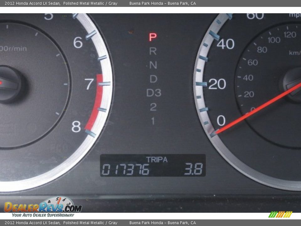 2012 Honda Accord LX Sedan Polished Metal Metallic / Gray Photo #2