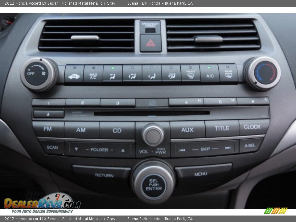 2012 Honda Accord LX Sedan Polished Metal Metallic / Gray Photo #3