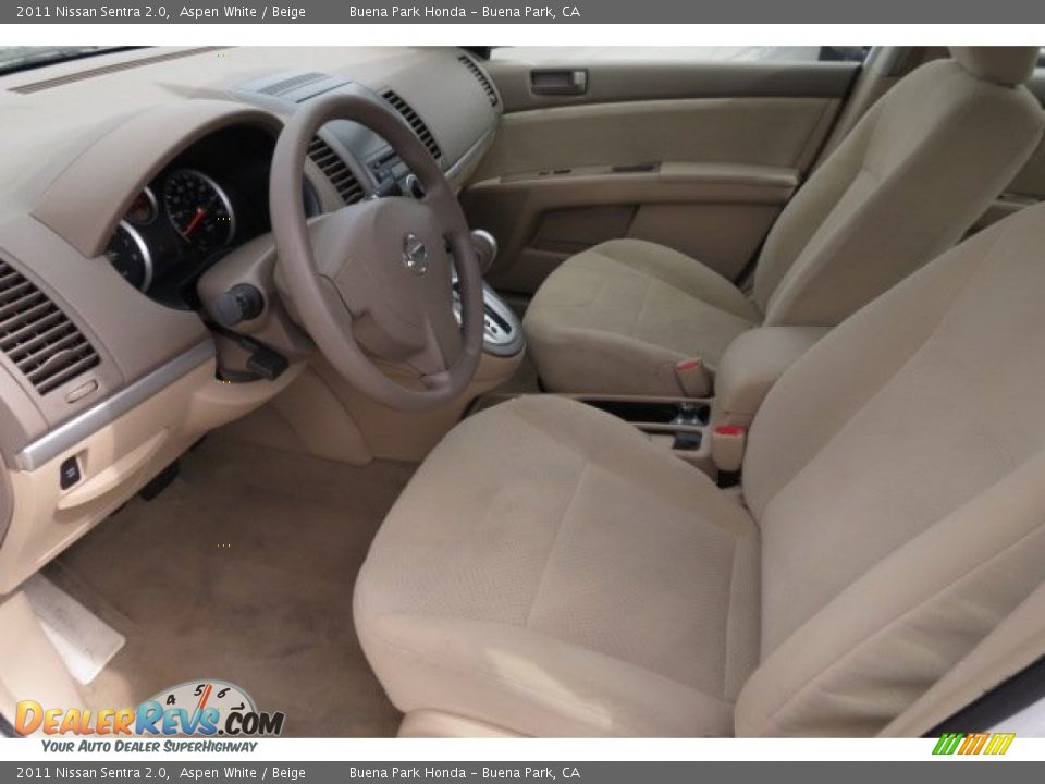 2011 Nissan Sentra 2.0 Aspen White / Beige Photo #4