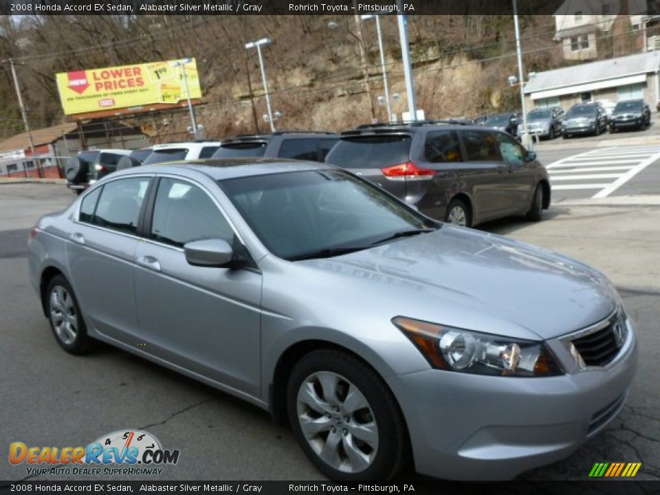 2008 Honda Accord EX Sedan Alabaster Silver Metallic / Gray Photo #1
