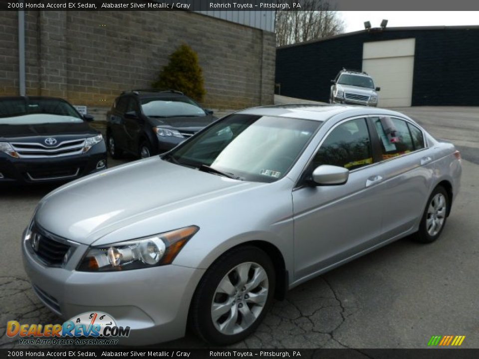2008 Honda Accord EX Sedan Alabaster Silver Metallic / Gray Photo #3