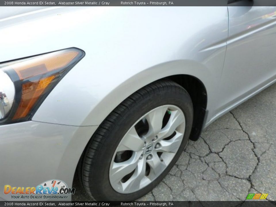 2008 Honda Accord EX Sedan Alabaster Silver Metallic / Gray Photo #8